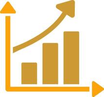 icône de vecteur de statistiques en hausse