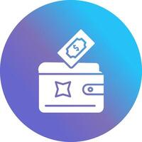 argent de l'icône de vecteur de portefeuille