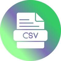 icône de vecteur csv