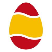 Pâques œuf, stylisé modèle Couleur de Espagne drapeau es vecteur