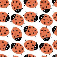 mignonne coccinelle sans couture modèle. vecteur illustration. pour emballage, arrière-plan, fond d'écran, bébé vêtements