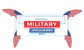 nationale militaire appréciation mois. arrière-plan, bannière, carte, affiche, modèle. vecteur illustration.