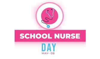 nationale école infirmière journée. arrière-plan, bannière, carte, affiche, modèle. vecteur illustration.