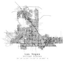 Las Vegas ,uni États Urbain détail des rues routes carte ,vecteur élément image vecteur