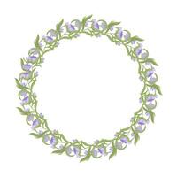 couronne de lavande fleurs. élément de violet délicat fleurs pour votre conception. vecteur illustration isolé sur blanc Contexte.