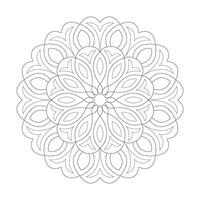 fleur coloration livre mandala facile conception page vecteur fichier