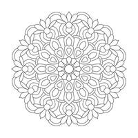 Facile mandala forme pour coloration livre page, vecteur