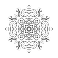 Naturel Facile mandala pour coloration livre conception vecteur