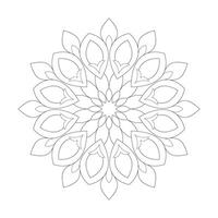 fleur facile conception mandala coloration livre page vecteur fichier