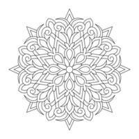 floral mandala Indien style coloration livre page, vecteur
