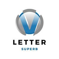 initiale lettre v icône logo conception modèle vecteur