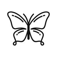 ligne art griffonnage de papillon logo conception. abstrait papillon ligne dessin sur blanc Contexte. vecteur illustration
