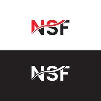 logo lettre nsf vecteur