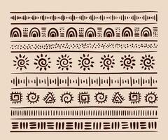 stylisé africain modèle. ethnique et tribal motifs. main dessiné. horizontal rayures. noir et blanc impression pour votre textiles. vecteur illustration