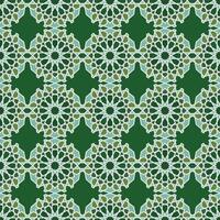 marocain sans couture modèle vert Couleur décoratif Contexte vecteur