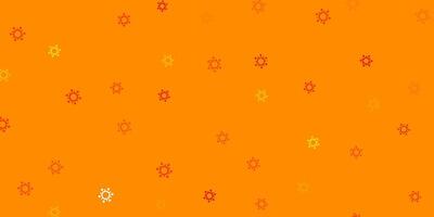 modèle vectoriel orange clair avec des éléments de coronavirus.