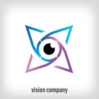 Créatif optique vision logo. uniquement conçu Couleur transitions. numérique œil et La technologie logo modèle vecteur. vecteur