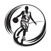 basketball silhouette vecteur art, Icônes, et graphique