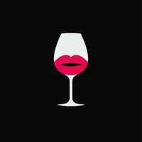 concept de gobelet de logo de vin pour les concours de dégustation de vin et concept de logotype de cave à vin. conception simple pour une configuration facile. icône élégante pour le vin. emblème de vecteur