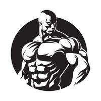 bodybuilder logo modèle isolé sur blanc arrière-plan, corps constructeur logo images vecteur