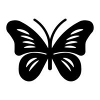 noir vecteur papillon icône isolé sur blanc Contexte