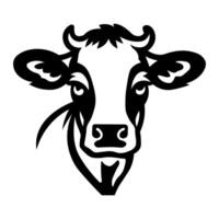 noir vecteur vache icône isolé sur blanc Contexte