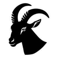 noir vecteur chèvre icône isolé sur blanc Contexte