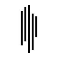 noir vecteur abstrait lignes icône isolé sur blanc Contexte