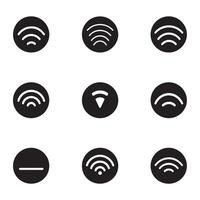 une noir silhouette Wifi symbole vecteur