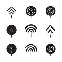 une noir silhouette Wifi symbole vecteur