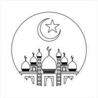 contour mosquée illustration vecteur élément