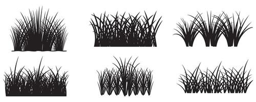 herbe conception ensemble contour vecteur sur blanc Contexte