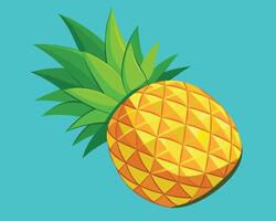 ananas sur une blanc Contexte vecteur illustration