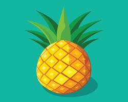 ananas sur une blanc Contexte vecteur illustration