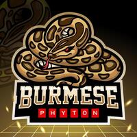 birman python serpent mascotte. esport logo conception vecteur