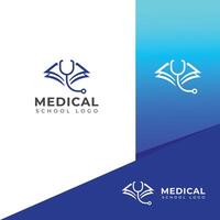 Créatif médical école logo conception vecteur modèle.