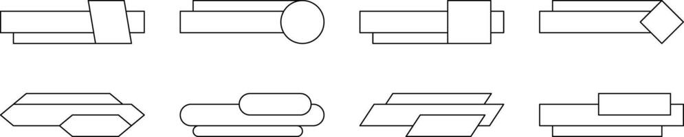 inférieur troisième diffusion icône ensemble. isolé ligne art vecteur. conception pouvez être édité vecteur