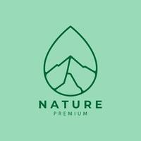 Naturel logo Montagne vecteur icône symbole minimaliste illustration conception