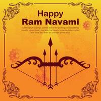 content RAM navami culturel bannière hindou Festival verticale Publier vœux fête carte RAM navami fête Contexte RAM navami salutations Jaune beige Contexte Indien hindouisme Festival vecteur