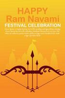 content RAM navami culturel bannière hindou Festival verticale Publier vœux fête carte RAM navami fête Contexte RAM navami salutations Jaune beige Contexte Indien hindouisme Festival vecteur