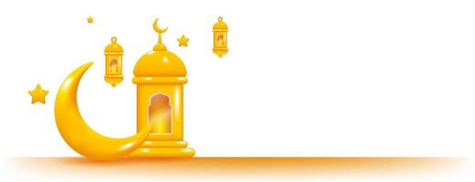 islamique Contexte avec d'or islamique élément. vecteur illustration