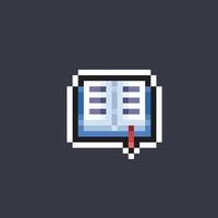 ouvert livre dans pixel art style vecteur