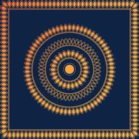 cercle mandala conception avec décoratif Cadre frontière Contexte vecteur