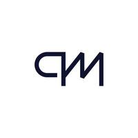 lettre qm rayures Simpel ligne logo vecteur