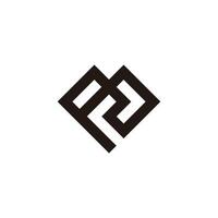 lettre pm abstrait La Flèche géométrique logo vecteur