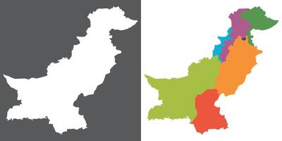 Pakistan carte. carte de Pakistan dans ensemble vecteur
