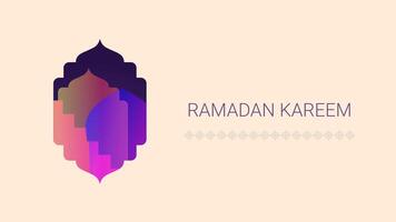 Ramadan kareem affiche. islamique carte, affiche, bannière modèle. moderne conception avec pente. vecteur illustration