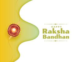 fluide style raksha bandhan fête bannière avec rakhi conception vecteur