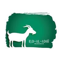 Bakrid eid Al adha Festival Contexte avec chèvre silhouette vecteur