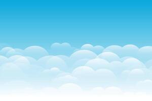 bleu ciel avec des nuages Contexte élégant conception vecteur